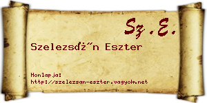 Szelezsán Eszter névjegykártya