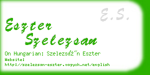 eszter szelezsan business card